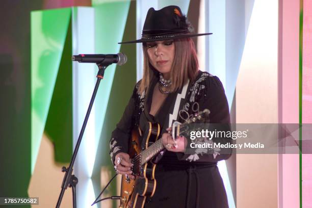 Singer Covi Quintana performs during the ceremony 2023 Women of the Year, of Glamour Magazine at Hotel St. Regis on November 9, 2023 in Mexico City,...