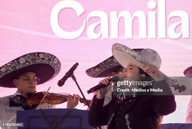 Singer Camila Fernández performs during the ceremony 2023 Women of the Year, of Glamour Magazine at Hotel St. Regis on November 9, 2023 in Mexico...