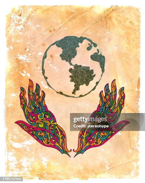 global healing - famine stock illustrations