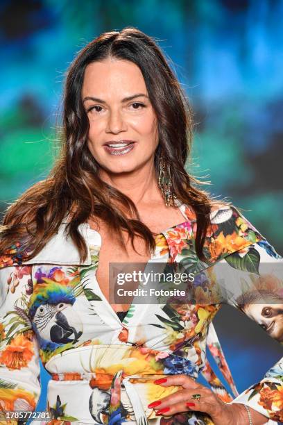 Luiza Brunet walks the runway during The Paradise fashion show as part of the Sao Paulo Fashion Week N56 on November 9, 2023 in Sao Paulo, Brazil.