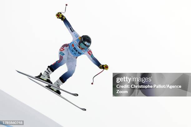 Inni Holm Wembstad of Team Norway in action during the Audi FIS Alpine Ski World Cup Women's Downhill Training on November 16, 2023 in Zermatt,...