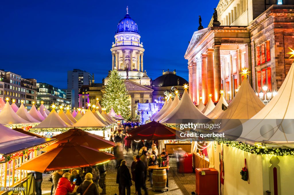 Berlin Gendarmenmarkt at Christmas Time