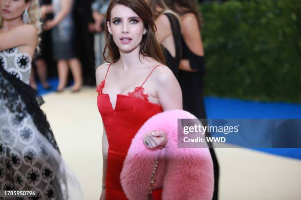 Emma Roberts, Red carpet arrivals at the 2017 Met Gala: Rei Kawakubo/Comme des Garcons, May 1st, 2017.
