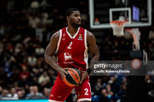 Alex Poythress of EA7 Emporio Armani Milan in action during the Turkish Airlines EuroLeague Regular Season Round 7 match between EA7 Emporio Armani...