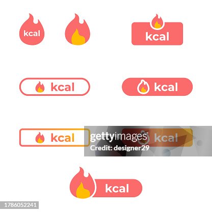 Kcal Icon Set Vector Design. Kcal Icon Set Vector Design.