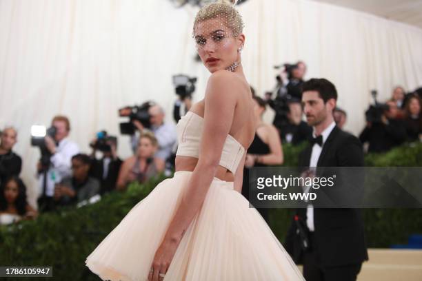 Hailey Baldwin, Red carpet arrivals at the 2017 Met Gala: Rei Kawakubo/Comme des Garcons, May 1st, 2017.