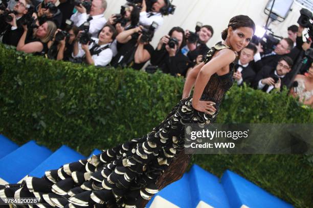 Halle Berry, Red carpet arrivals at the 2017 Met Gala: Rei Kawakubo/Comme des Garcons, May 1st, 2017.