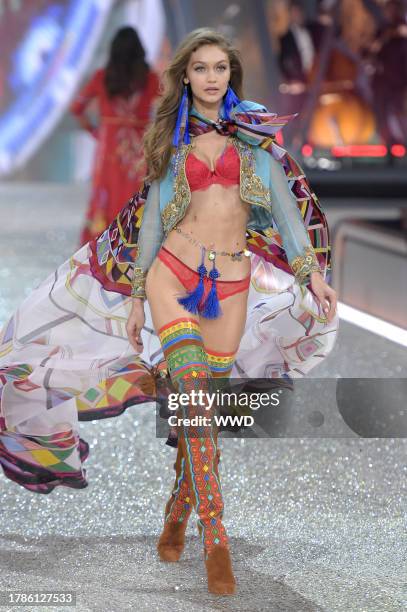 Gigi Hadid on the catwalk