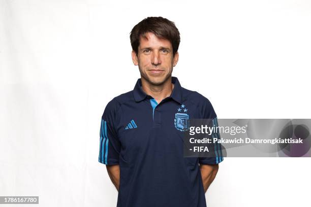 Diego Placente, Head Coach of Argentina, poses for a photo during the FIFA U-17 World Cup 2023 on November 07, 2023 in Bandung, Java, Indonesia.