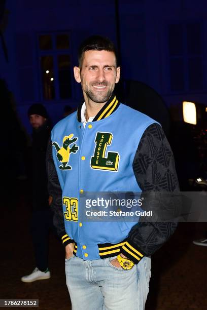 Novak Djokovic attends the Blue Carpet prior to the Nitto ATP Finals at Palazzo Reale on November 10, 2023 in Turin, Italy.