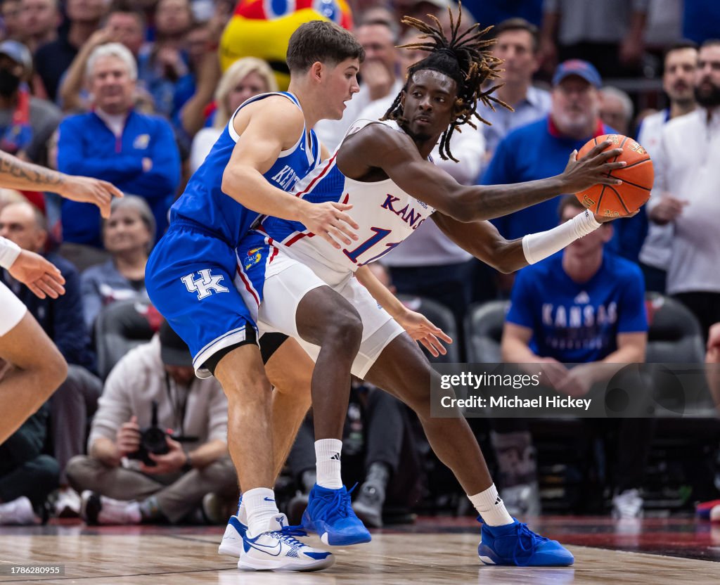 Kansas Kent Reed Reed Sheppard of the Kentucky Wildcats defends against Jamari... News ...