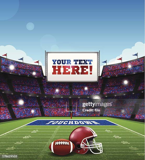 football-spiel - touchdown stock-grafiken, -clipart, -cartoons und -symbole