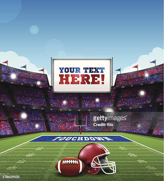 football game - american football field stock illustrations