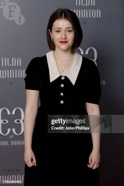 Carly-Sophia Davies arrives at "The Eternal Daughter" Special Screening at BFI Southbank on November 10, 2023 in London, England.