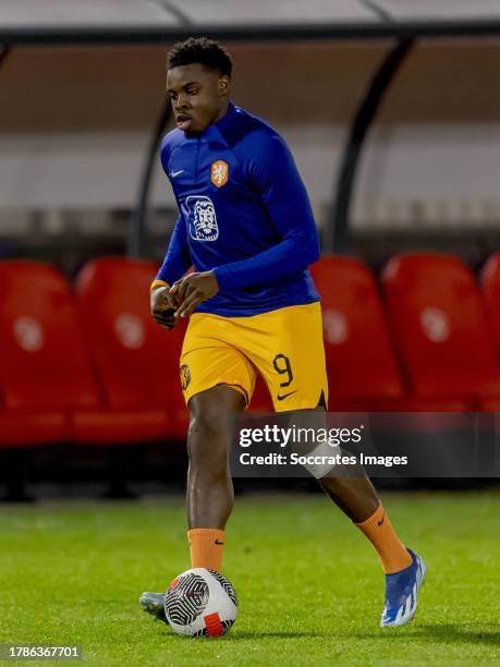 Noah Ohio of Holland U21 during the U21 Men match between Holland U21 v Gibraltar U21 at the Yanmar Stadium on November 16, 2023 in Almere Netherlands