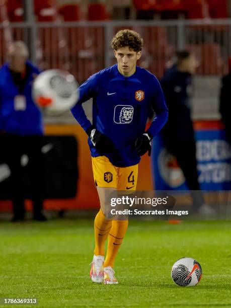 Finn van Breemen of Holland U21 during the U21 Men match between Holland U21 v Gibraltar U21 at the Yanmar Stadium on November 16, 2023 in Almere...