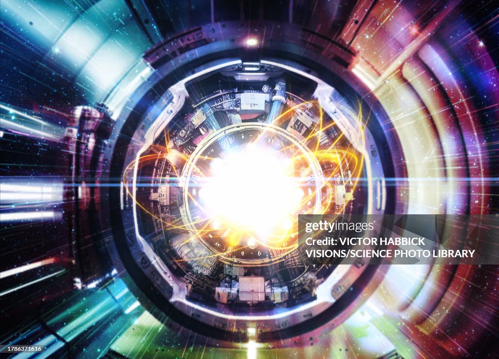 Particle Accelerator Conceptual Illustration High-Res Vector Graphic ...
