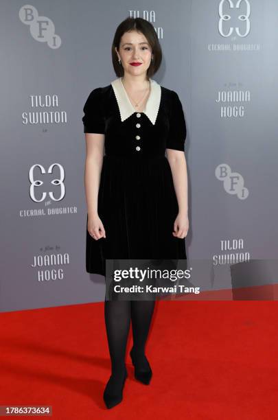 Carly-Sophia Davies arrives at "The Eternal Daughter" Special Screening at BFI Southbank on November 10, 2023 in London, England.