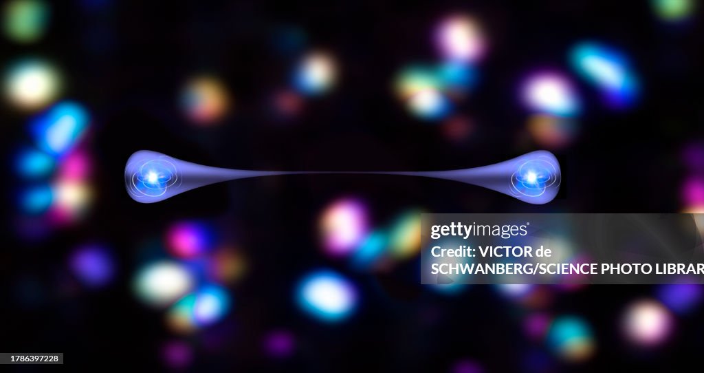 Quantum entanglement, conceptual illustration