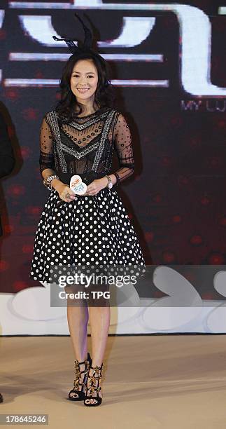 Actress Zhang Ziyi attends the press conference of MV of film My Lucky Star on Thursday August 29,2013 in Beijing,China.