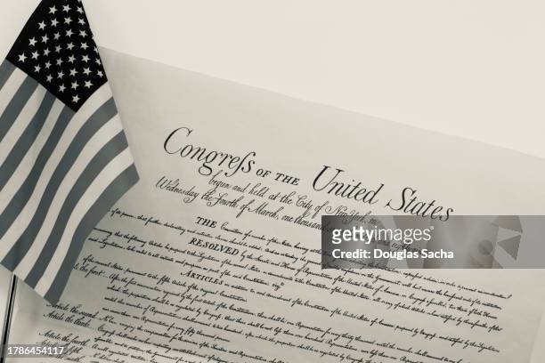 united states bill of rights historic document - association of religion data archives stock pictures, royalty-free photos & images