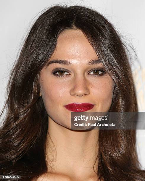 Model Rachel Finninger attends the Genlux Magazine release party at Sofitel Hotel on August 29, 2013 in Los Angeles, California.