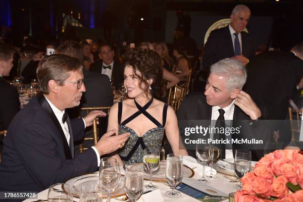 David Tuveson, Neri Oxman and Bill Ackman attend 2023 CSHL Double Helix Medals Dinner at American Museum of Natural History on November 15, 2023 in...