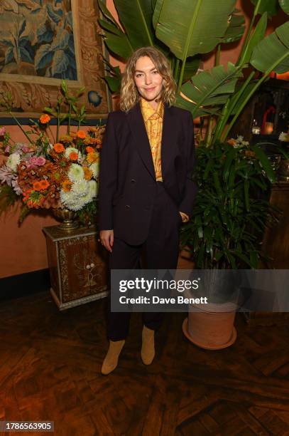 Arizona Muse attends the Kama Ayurveda dinner to celebrate the brand's UK launch. Hosted at The Belvedere, Holland Park on November 16, 2023 in...