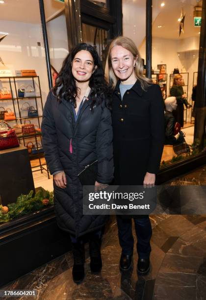 Zuleikha Robinson and Celine Rattray attend the unveiling of Burlington Arcade's 2023 Christmas with Andrew Lloyd Webber on November 16, 2023 in...