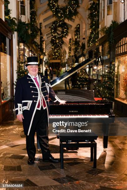 Head Beadle of the Burlington Arcade Mark Lord attends the unveiling of Burlington Arcade's 2023 Christmas with Andrew Lloyd Webber on November 16,...