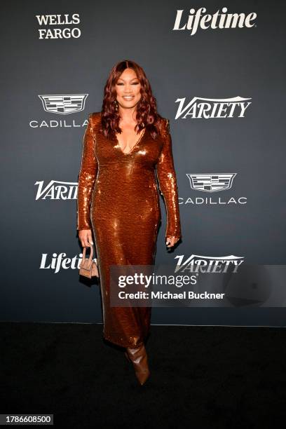 Garcelle Beauvais at the Variety Power of Women event at The Getty Villa on November 16, 2023 in Los Angeles, California.