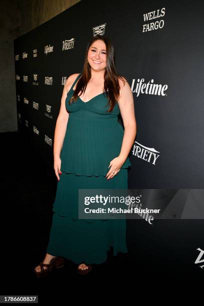 Katcy Stephan at the Variety Power of Women event at The Getty Villa on November 16, 2023 in Los Angeles, California.