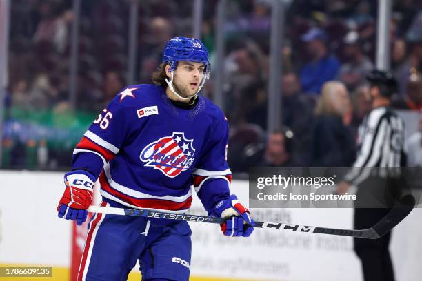 Rochester Americans defenceman Kale Clague on the ice during the first period of the American Hockey League game between the Rochester Americans and...