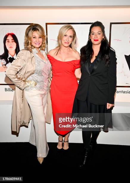 Dea Lawrence, Michelle Sobrino-Stearns and Lina Plath at the Variety Power of Women event at The Getty Villa on November 16, 2023 in Los Angeles,...