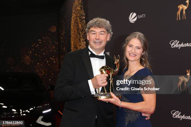 Christoph Promberger, Barbara Promberger during the 75th Bambi Awards at Bavaria Filmstadt on November 16, 2023 in Munich, Germany.