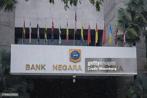 Sign Razheed Ghaffour The Bank Negara Malaysia headquarters in Kuala Lumpur, Malaysia, on ...
