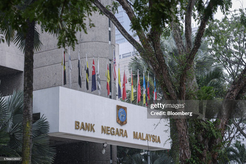Sign Razheed Ghaffour The Bank Negara Malaysia headquarters in Kuala Lumpur, Malaysia, on ...