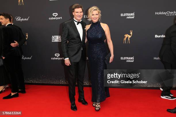 Carsten Maschmeyer, Veronica Ferres during the 75th Bambi Awards at Bavaria Filmstadt on November 16, 2023 in Munich, Germany.