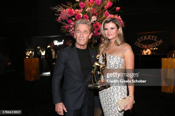 Peter Maffay, Hendrikje Balsmeyer during the 75th Bambi Awards at Bavaria Filmstadt on November 16, 2023 in Munich, Germany.