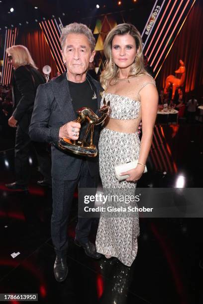 Peter Maffay, Hendrikje Balsmeyer during the 75th Bambi Awards at Bavaria Filmstadt on November 16, 2023 in Munich, Germany.