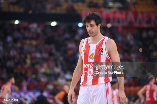 Luke Sikma of Olympiacos Piraeus during the Euroleague, Round 9, match between Olympiacos Piraeus and Crvena Zvezda Meridianbet Belgrade at Peace and...