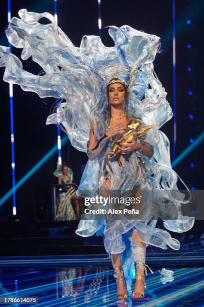 Miss Ukraine Angelina Usanova during the 72nd Miss Universe Competition National Costume Show on November 16, 2023 in San Salvador, El Salvador.