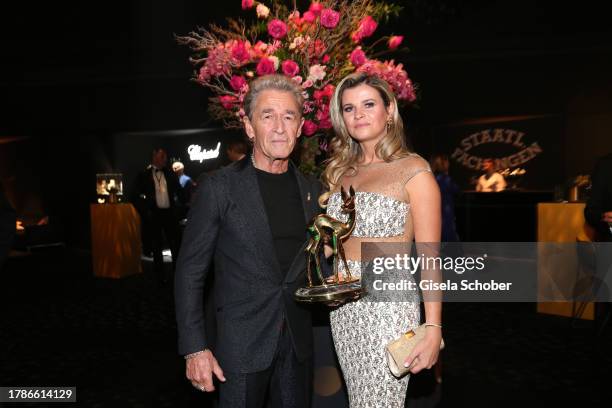 Peter Maffay, Hendrikje Balsmeyer during the 75th Bambi Awards at Bavaria Filmstadt on November 16, 2023 in Munich, Germany.