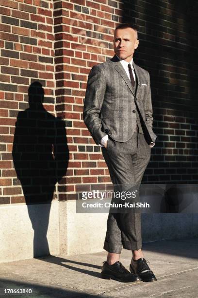 Fashion designer Thom Browne is photographed for GQ Taiwan on December 8, 2011 in New York City.