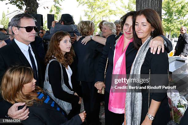 Daughter of Pierre Huth, Nathalie Huth-Guizol , Francis Huster, Cristiana Reali with their daughters Toscane and Elisa attend President of FIFA...