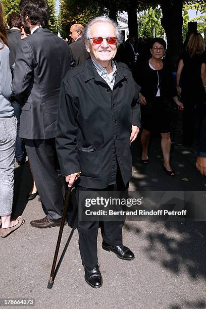 Singer from "Compagnons de la chanson", Fred Mella attends President of FIFA protocol Doctor Pierre Huth's Funeral in Nogent Sur Marne cemetery on...