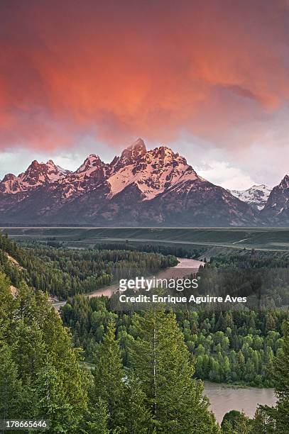 grand teton np, wy - grand teton national park sunset stock pictures, royalty-free photos & images