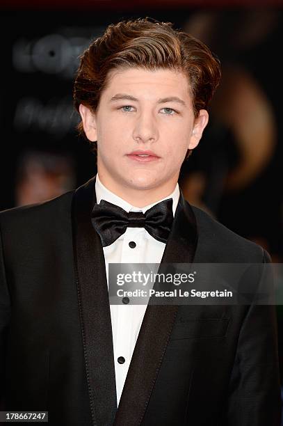 Actor Tye Sheridan attends the 'Joe' Premiere during The 70th Venice International Film Festival at Palazzo Del Cinema on August 30, 2013 in Venice,...