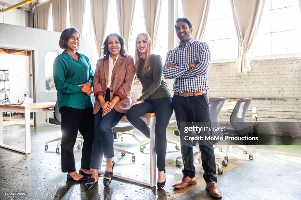 Portrait of colleagues in modern office