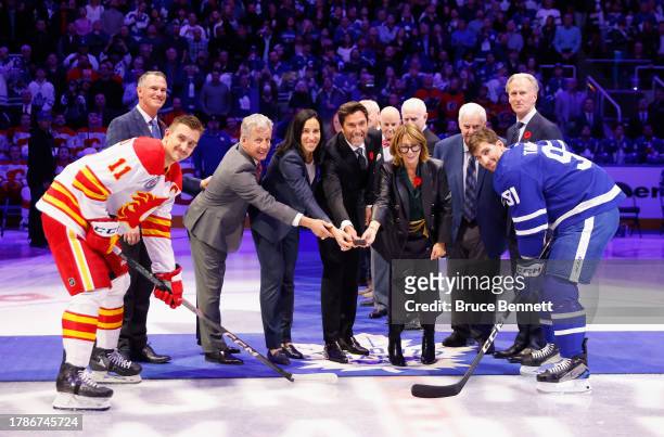 Hockey Hall of Fame inductees Pierre Turgeon, Mike Vernon, Caroline Ouellette, Henrik Lundqvist, Coco Lacroix , Ken Hitchcock and Tom Barrasso are...